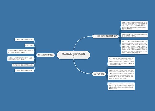 新注册的公司如何税务登记