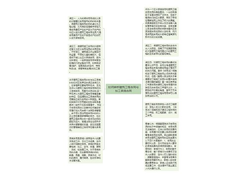 如何辨析建筑工程合同与加工承揽合同 如何辨析建筑工程合同与加工承揽合同