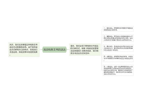 浅谈税务文书的送达