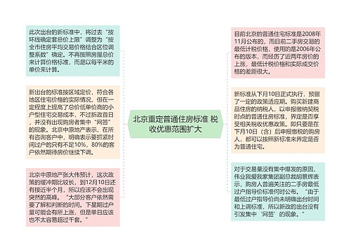 北京重定普通住房标准 税收优惠范围扩大