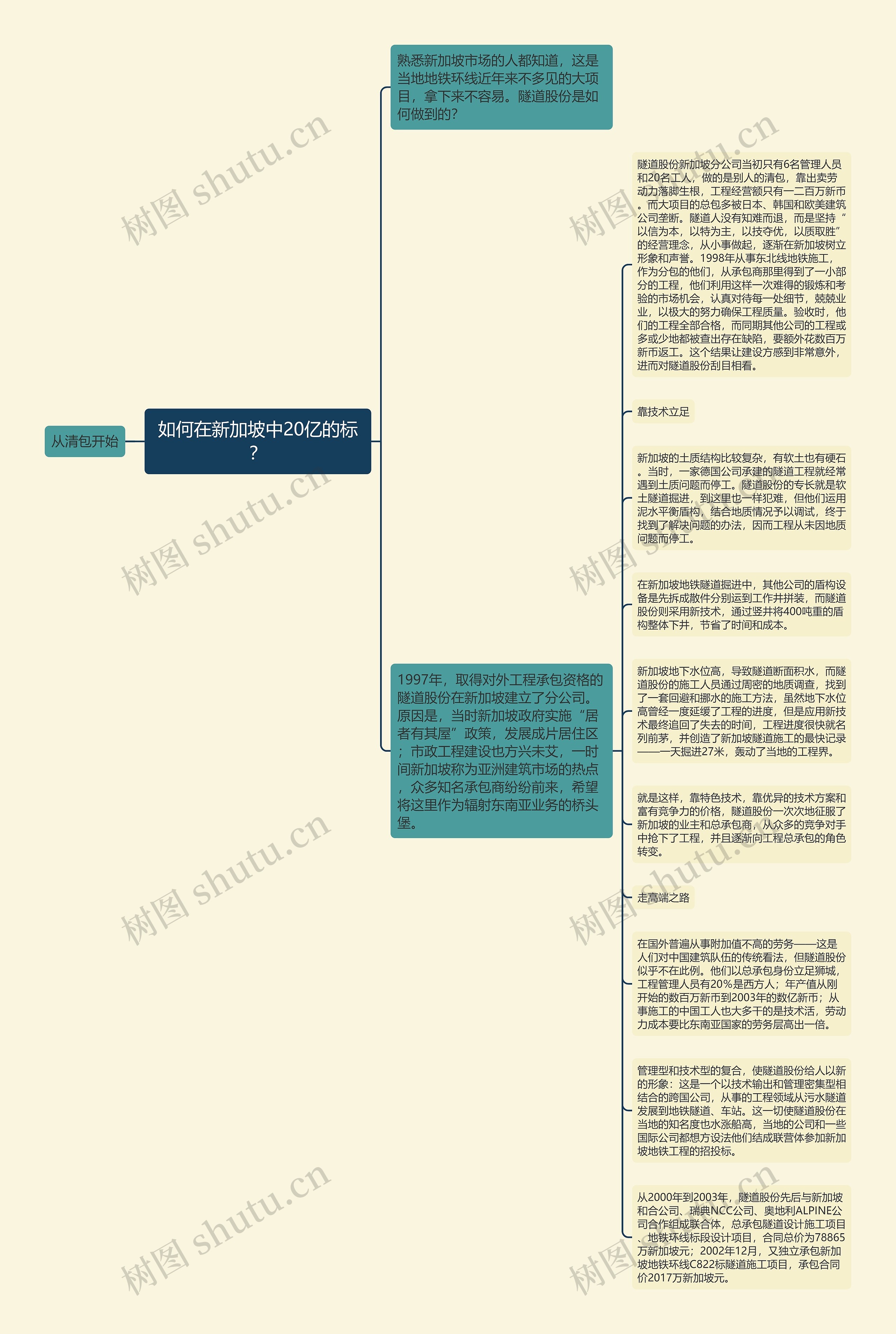 如何在新加坡中20亿的标？思维导图