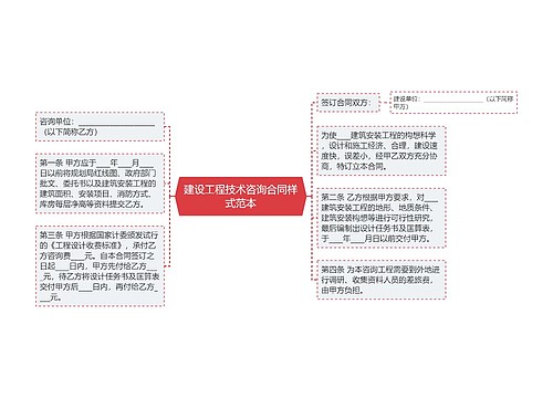 建设工程技术咨询合同样式范本