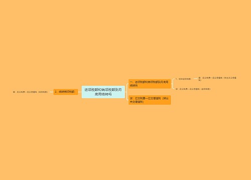 进项税额和销项税额到月底用结转吗