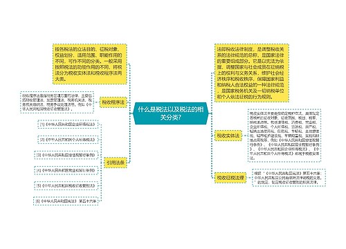 什么是税法以及税法的相关分类?