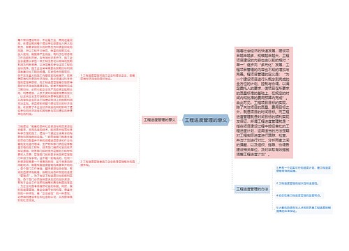 工程进度管理的意义