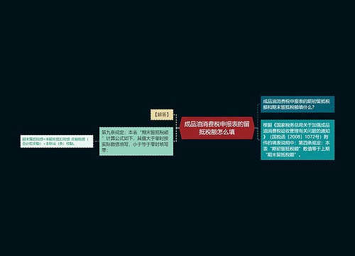 成品油消费税申报表的留抵税额怎么填