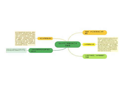 浅议水利工程建设施工合同管理