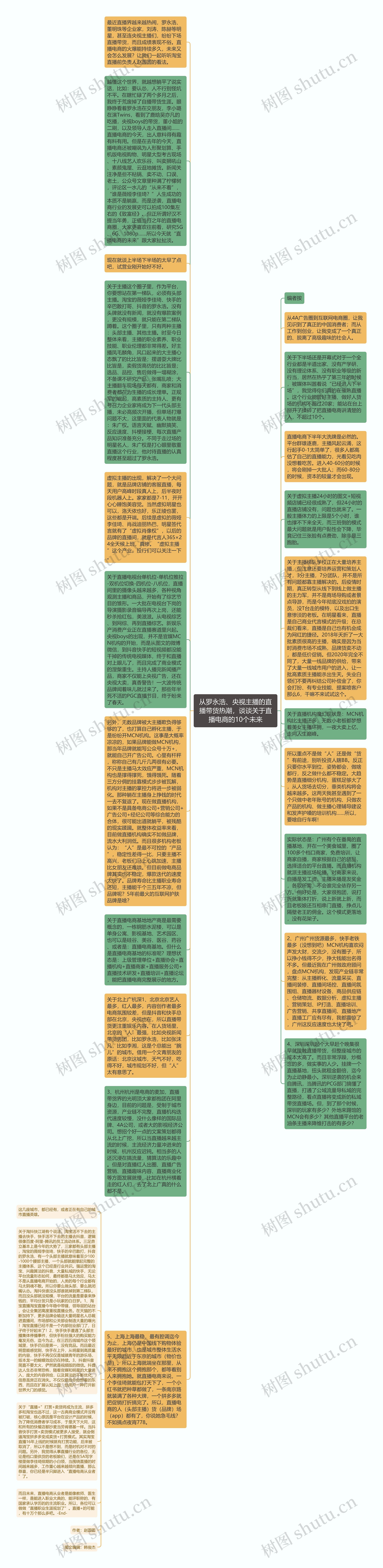 从罗永浩、央视主播的直播带货热潮，谈谈关于直播电商的10个未来思维导图