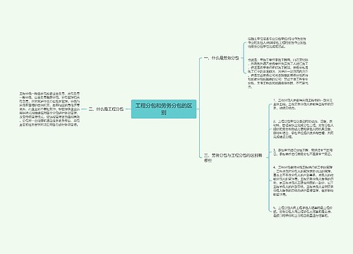 工程分包和劳务分包的区别