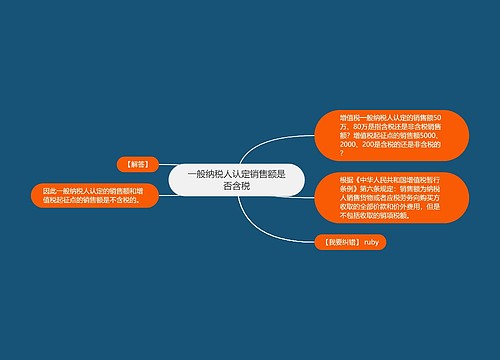 一般纳税人认定销售额是否含税