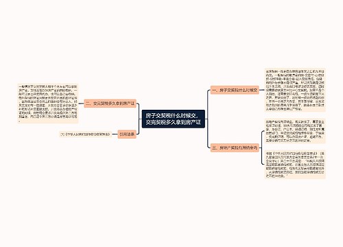 房子交契税什么时候交，交完契税多久拿到房产证