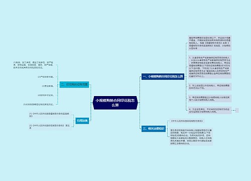 小规模购销合同印花税怎么算