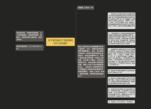 关于规范建设工程监理招标行为的通知