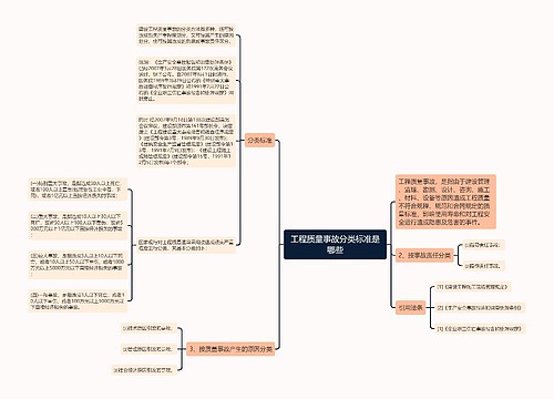 工程质量事故分类标准是哪些