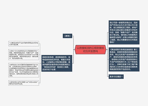 以房屋抵顶的工程款需给对方开发票吗