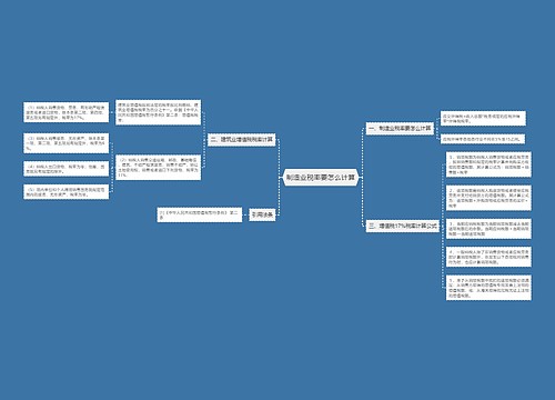 制造业税率要怎么计算