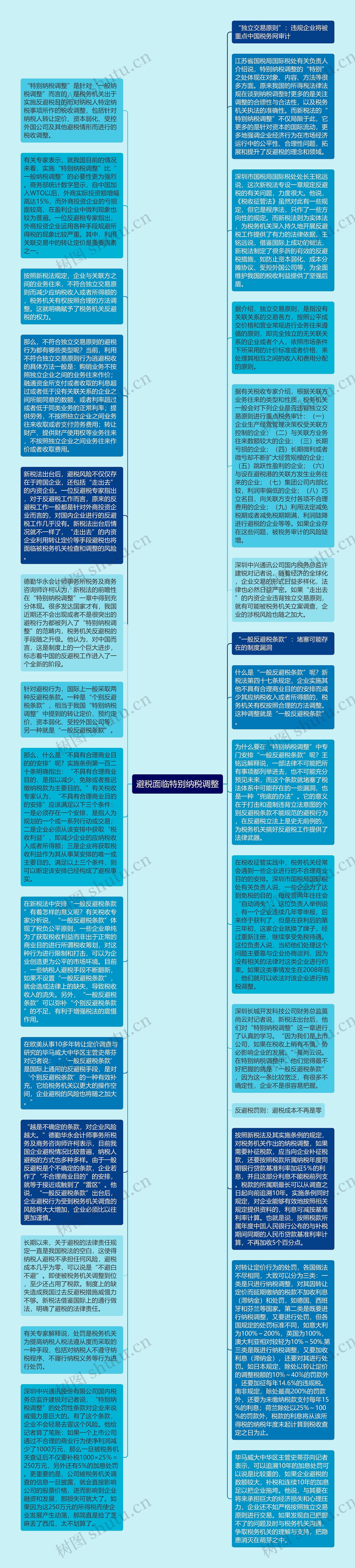 避税面临特别纳税调整思维导图