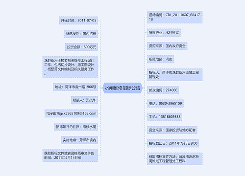 水闸维修招标公告