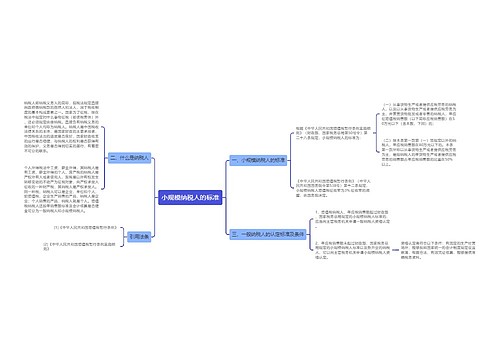 小规模纳税人的标准