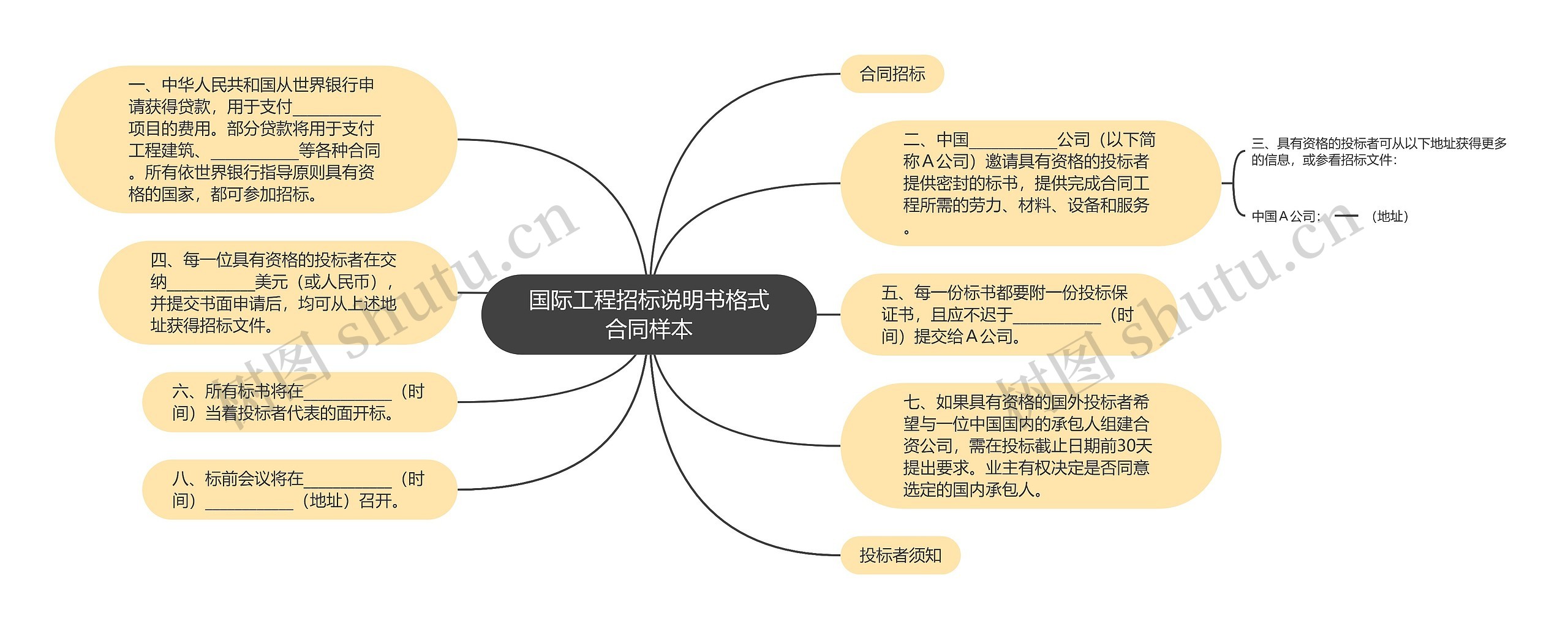 国际工程招标说明书格式合同样本