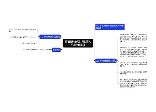 偷税漏税公司财务负责人承担什么责任