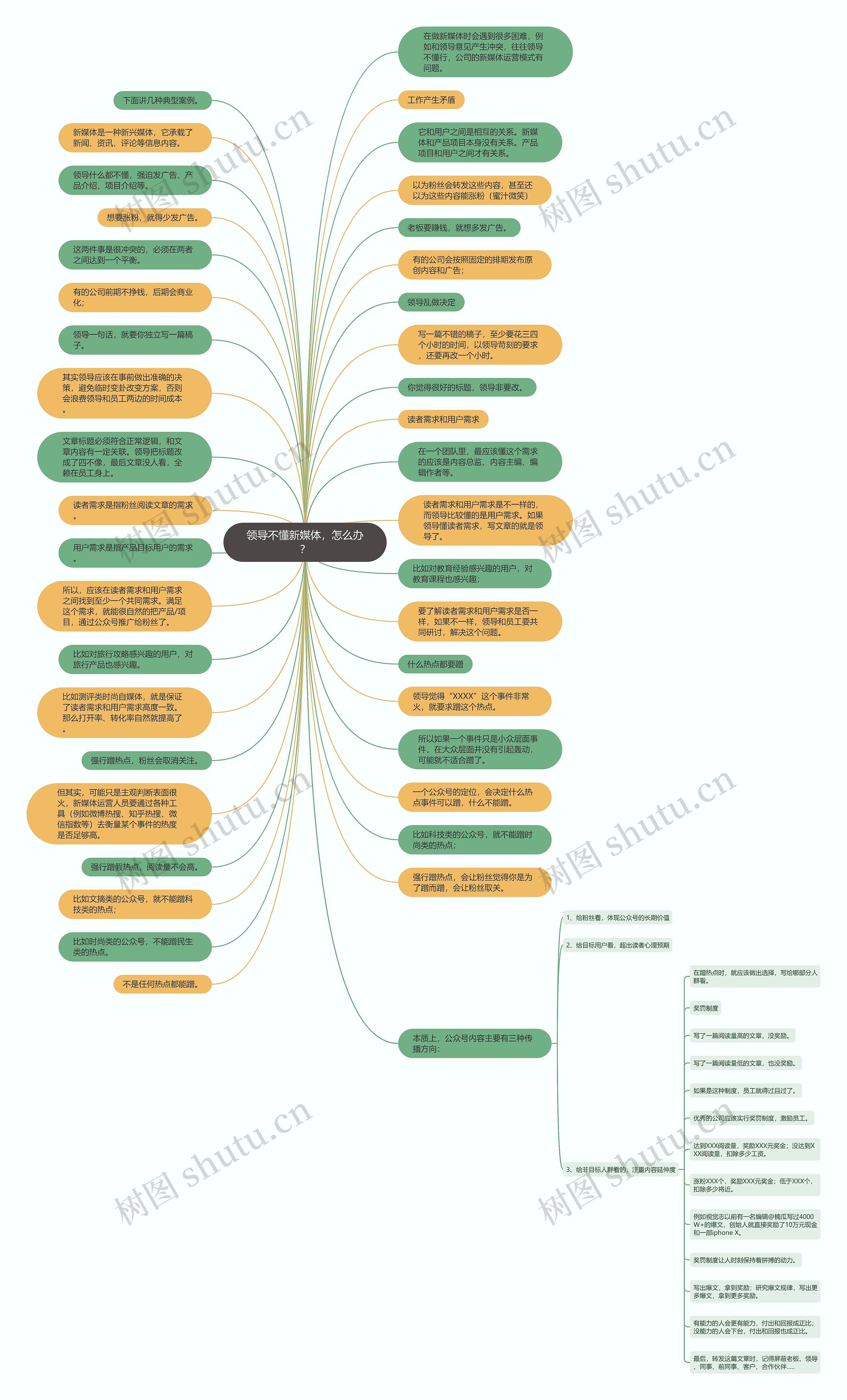 领导不懂新媒体，怎么办？思维导图