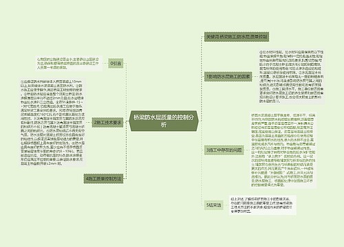 桥梁防水层质量的控制分析