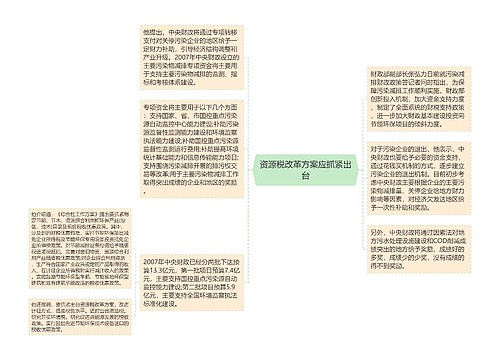 资源税改革方案应抓紧出台