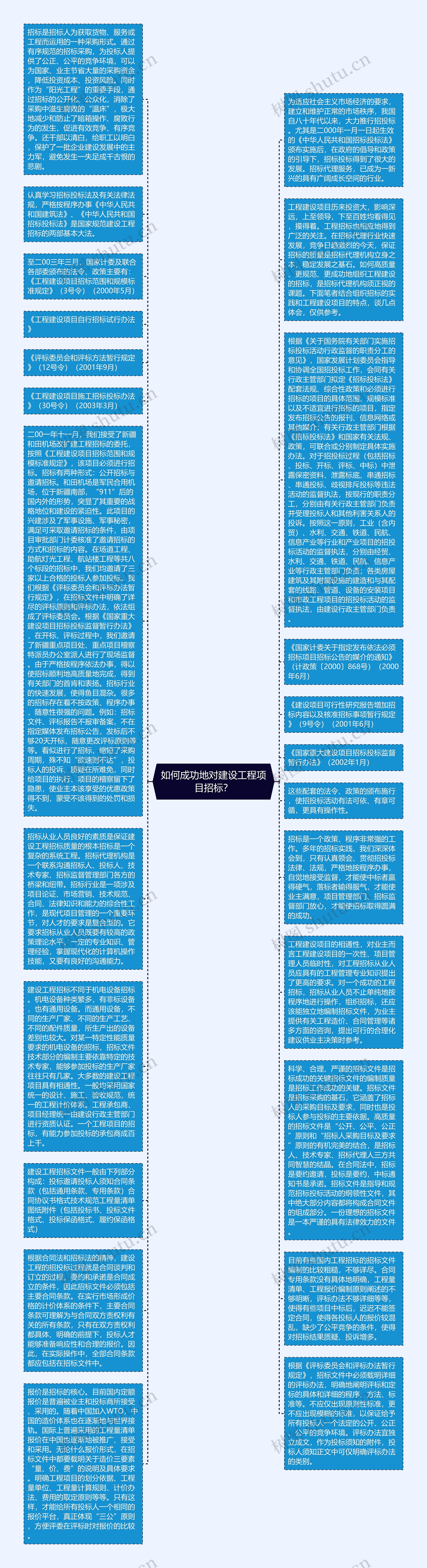 如何成功地对建设工程项目招标？思维导图