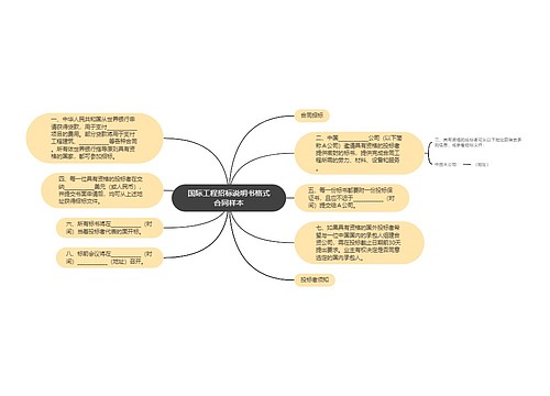 国际工程招标说明书格式合同样本