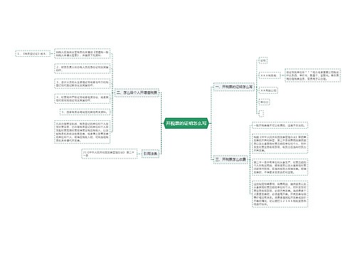 开税票的证明怎么写