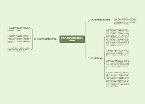 投标所提供的社保缴纳证明材料