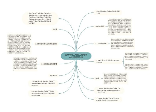 园林绿化工程施工管理存在的问题及对策