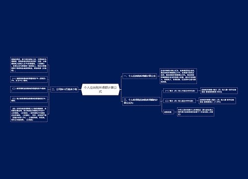 个人应纳税所得额计算公式