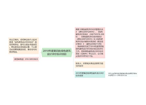 2010年度第四批绿色建筑设计评价标识项目