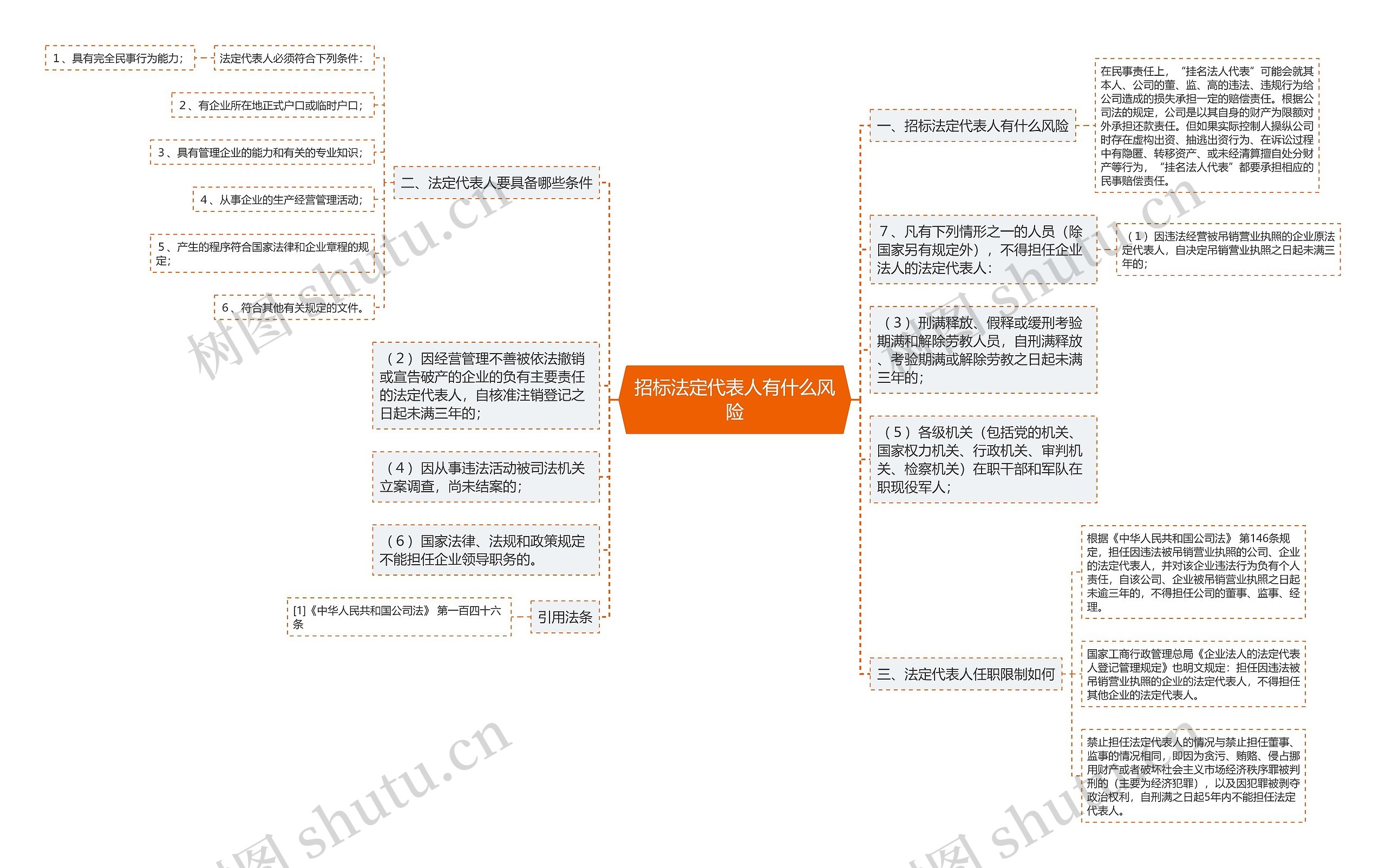 招标法定代表人有什么风险思维导图