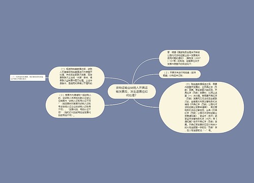 货物运输业纳税人开具运输发票后，发生退票应如何处理？