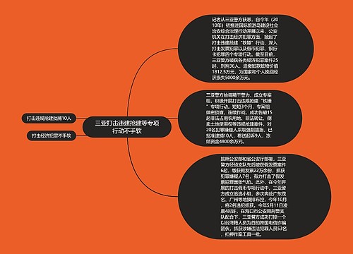 三亚打击违建抢建等专项行动不手软