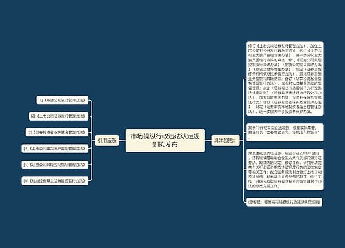 市场操纵行政违法认定规则拟发布