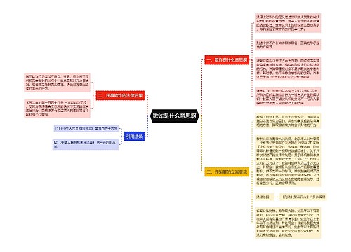 欺诈是什么意思啊