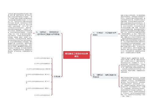 规范建设工程造价的法律规范