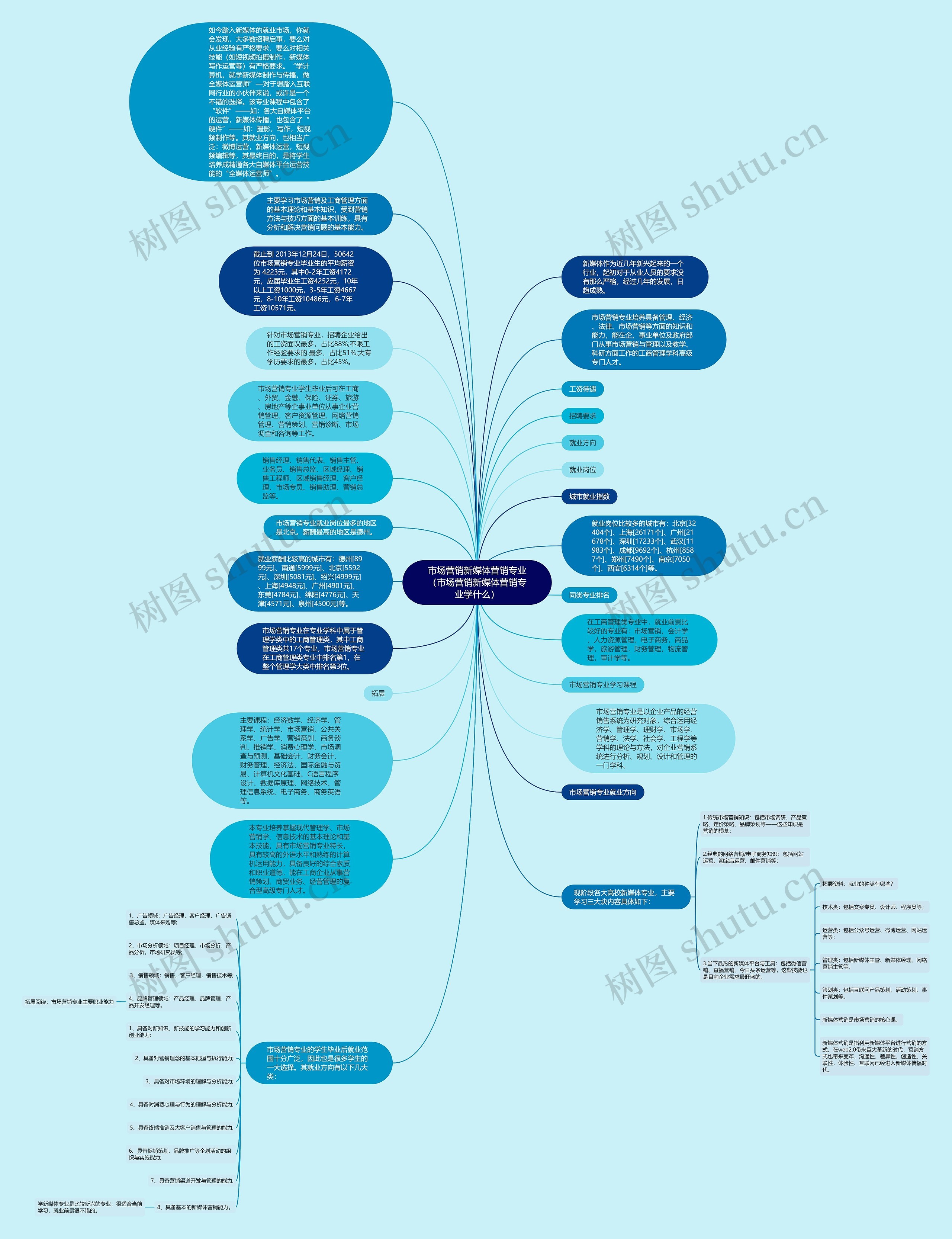 市场营销新媒体营销专业（市场营销新媒体营销专业学什么）思维导图