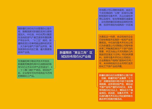 新疆围绕“黄金三角”区域加快布局石化产业链