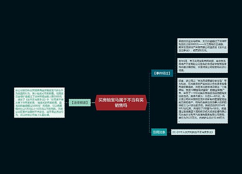 买房抽宝马属于不当有奖销售吗