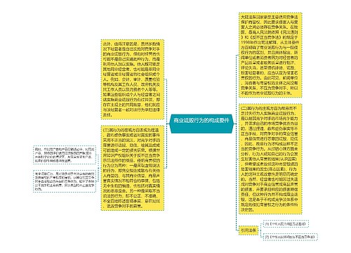  商业诋毁行为的构成要件  