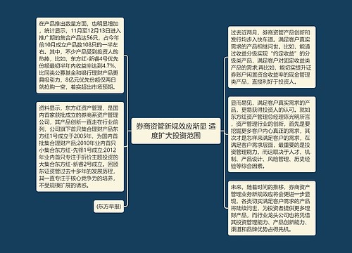 券商资管新规效应渐显 适度扩大投资范围