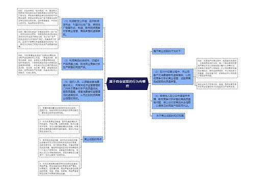 属于商业诋毁的行为有哪些