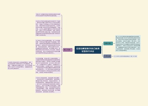 证券法解读第26条已核准证券发行决定