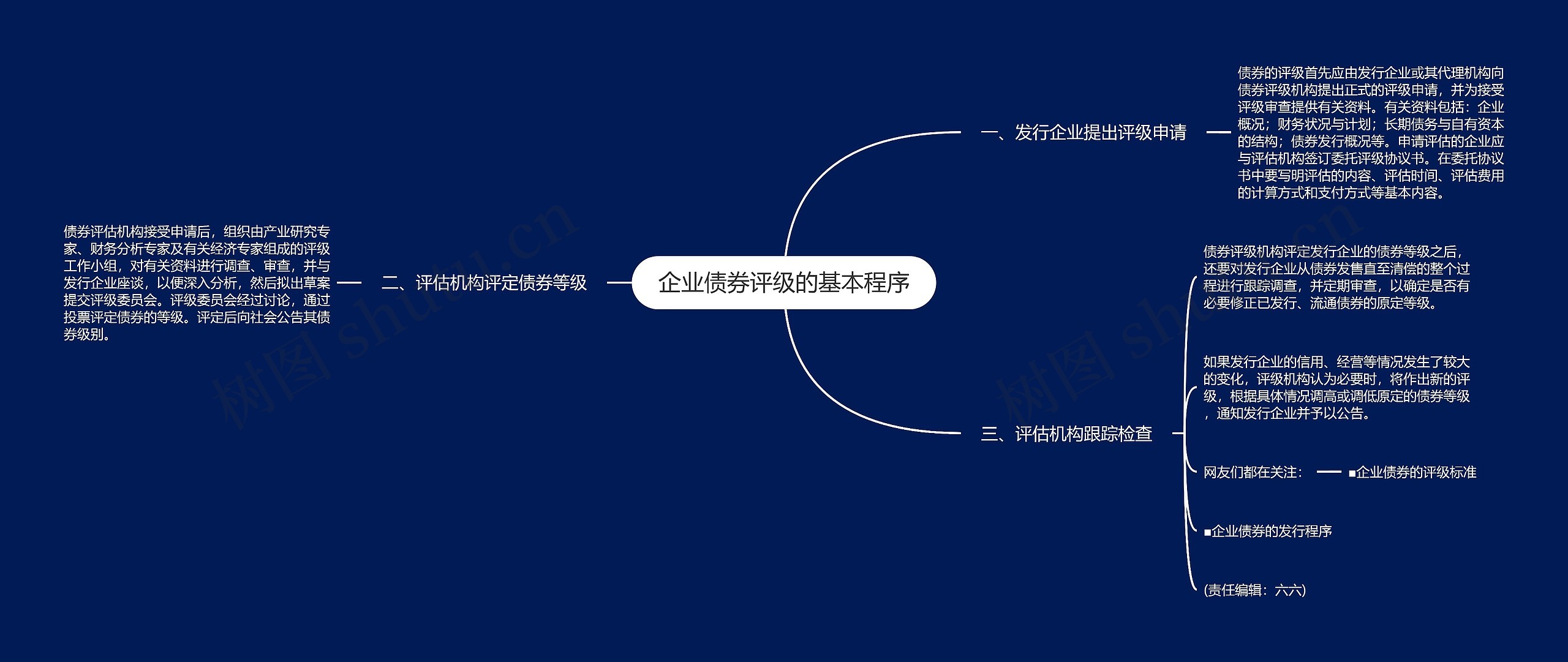 企业债券评级的基本程序思维导图