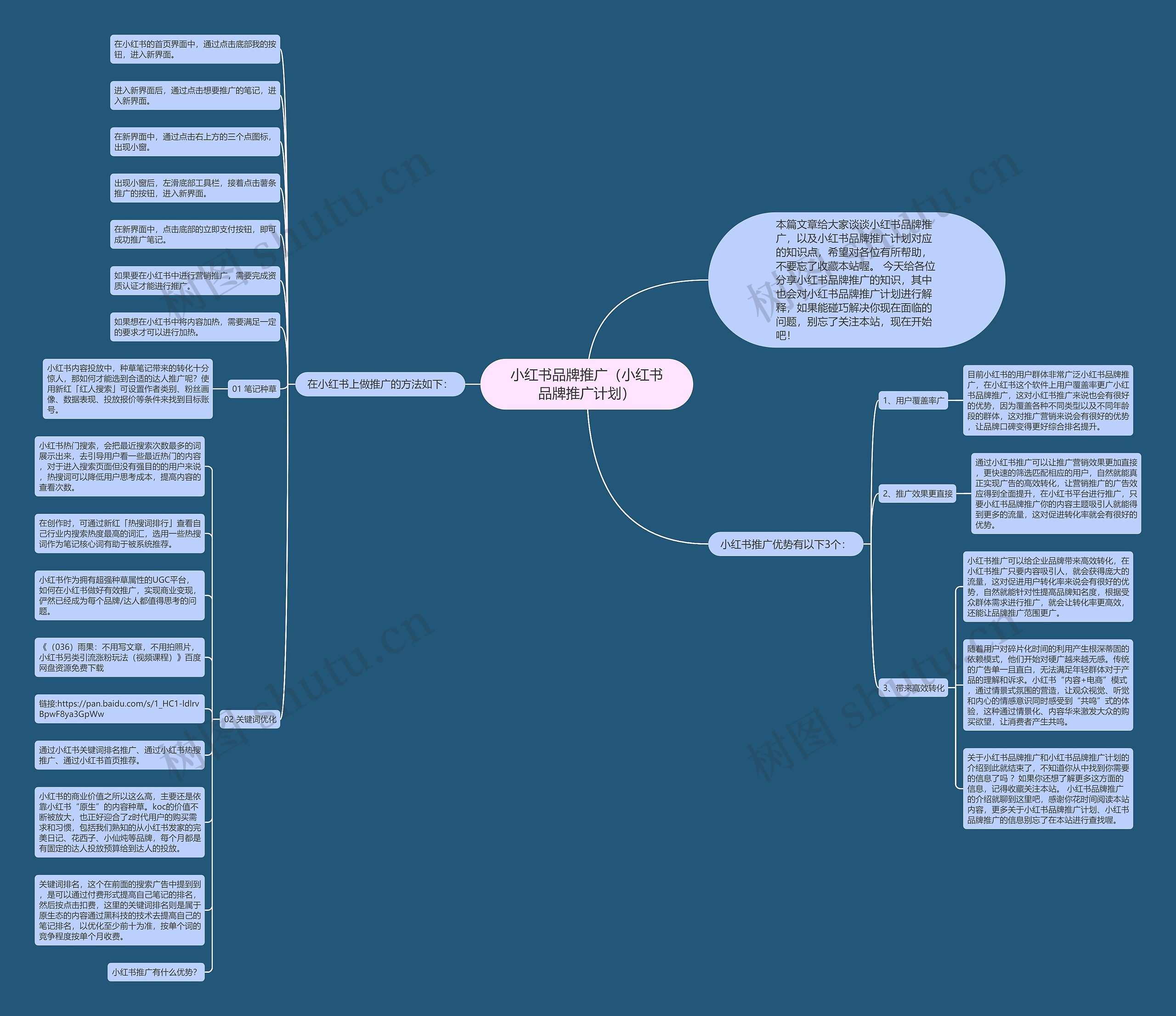 小红书品牌推广（小红书品牌推广计划）思维导图